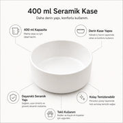 Havsız 400 ml Seramik Kase ürün galerisi küçük resmi 6