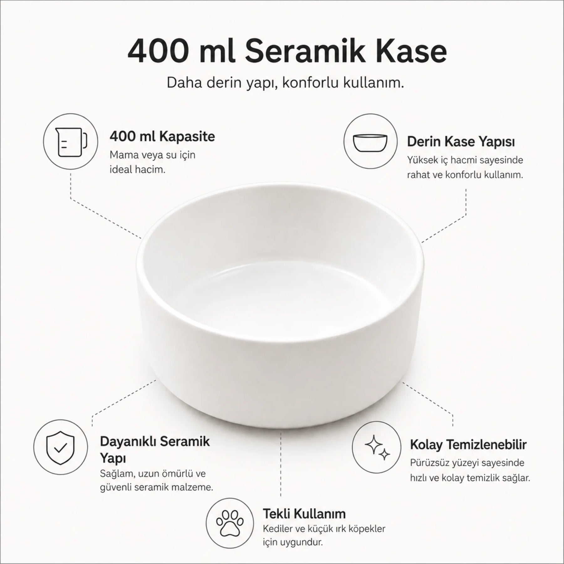 Havsız 400 ml Seramik Kase
