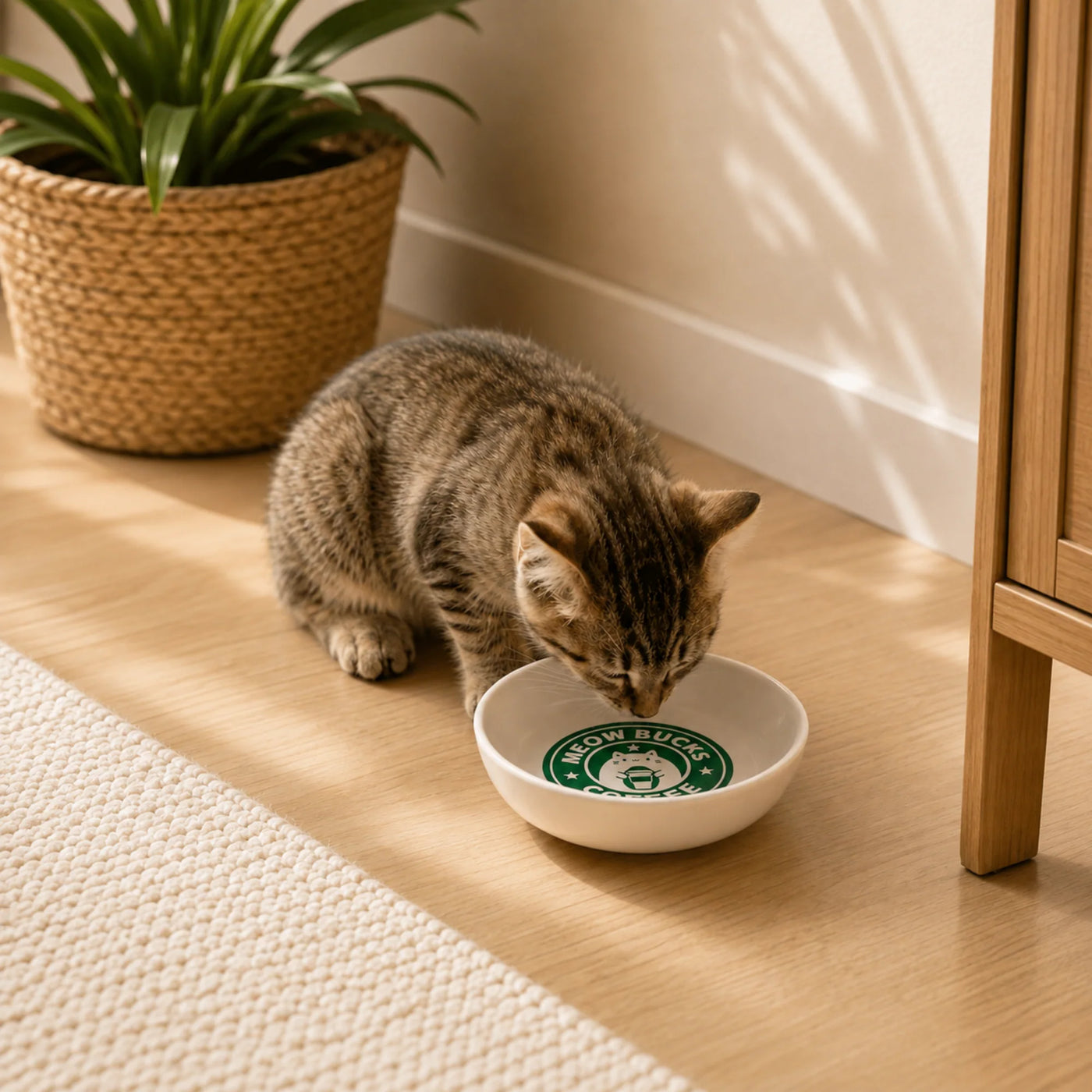 Havsız Meowbucks Seramik Mama Kabı