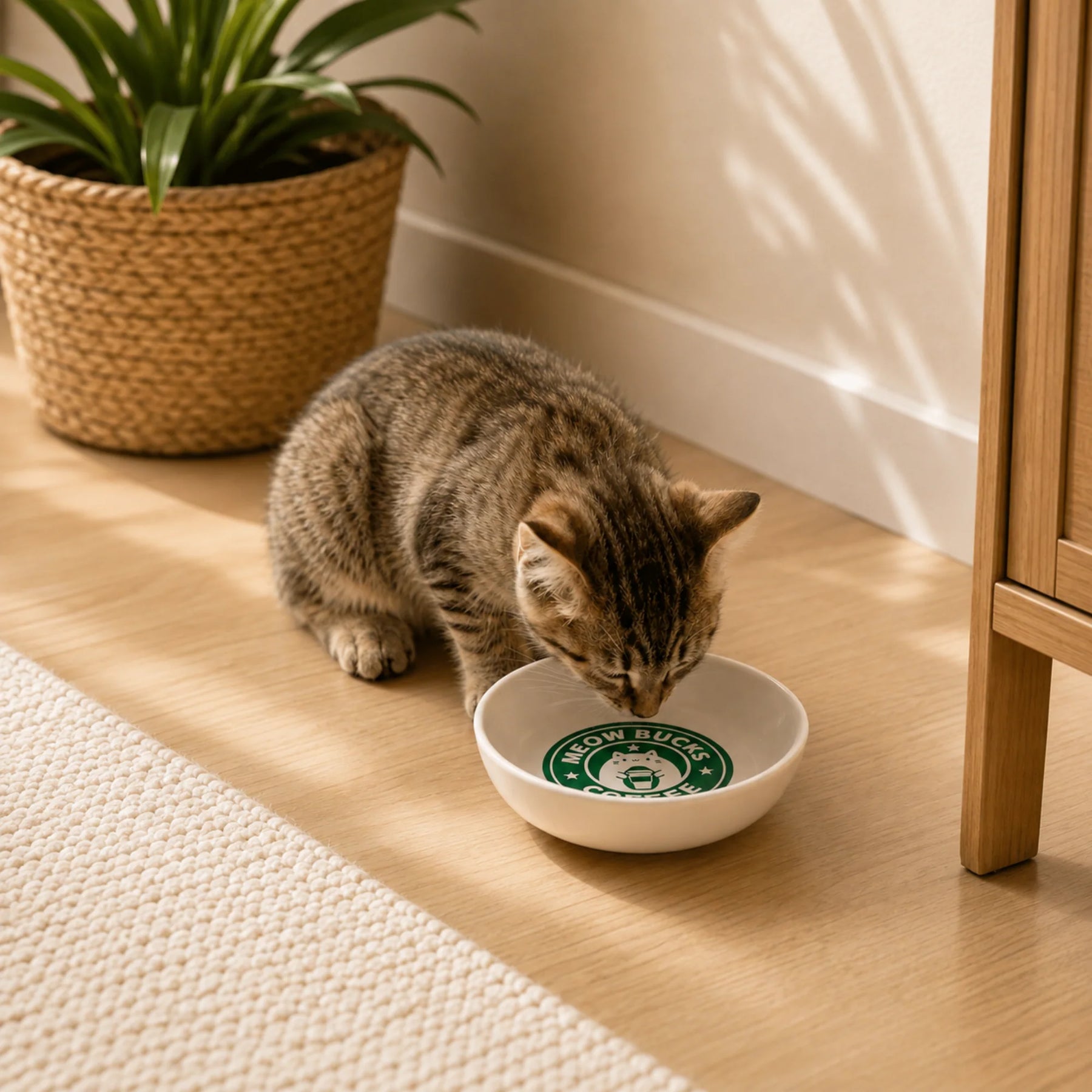 Havsız Meowbucks Seramik Su Kabı