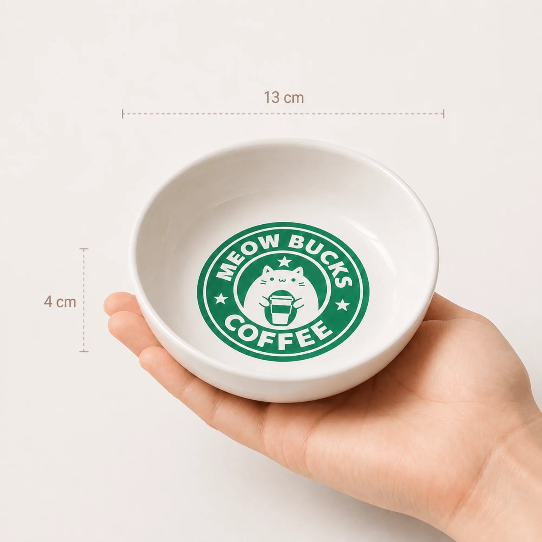 Havsız Meowbucks Seramik Mama Kabı