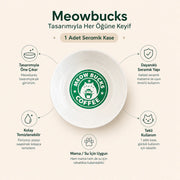 Havsız Meowbucks Seramik Mama Kabı ürün galerisi küçük resmi 6