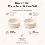 Havsız İkili 12 cm Seramik Kase Seti ürün galerisi küçük resmi 6