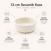 Havsız 12 cm Yedek Seramik Kase ürün galerisi küçük resmi 6
