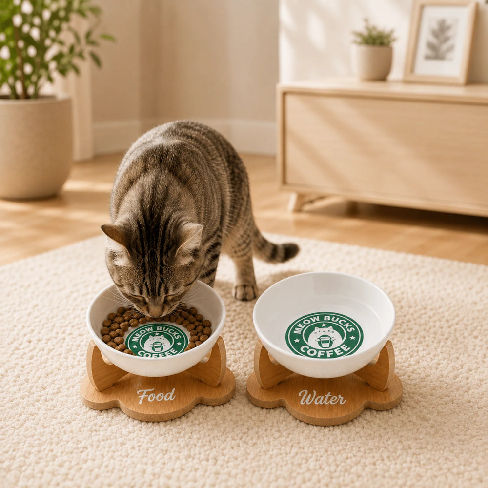 Havsız Meowbucks İkili Seramik Set