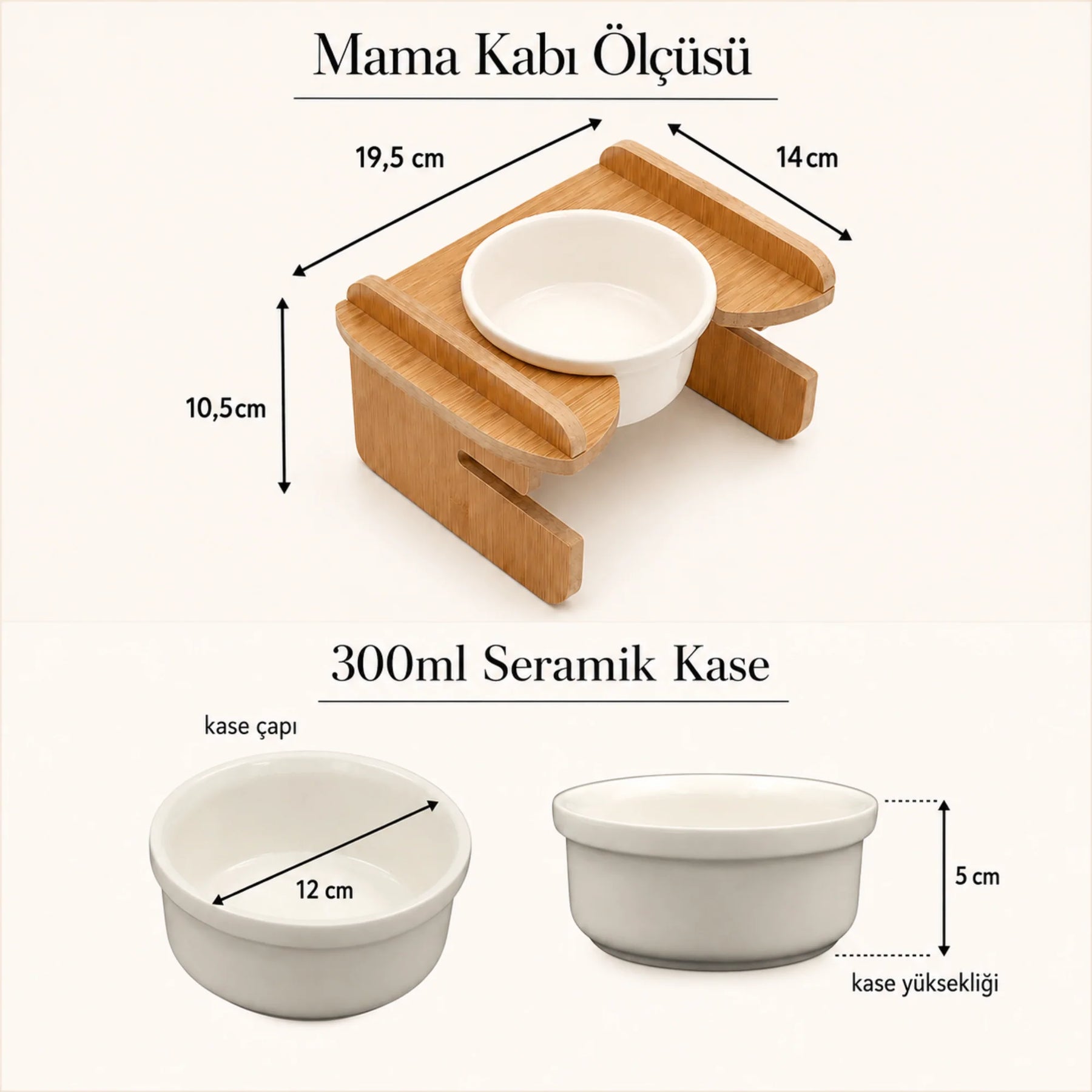 Havsız Tekli Ayarlanabilir Seramik Besleme Standı
