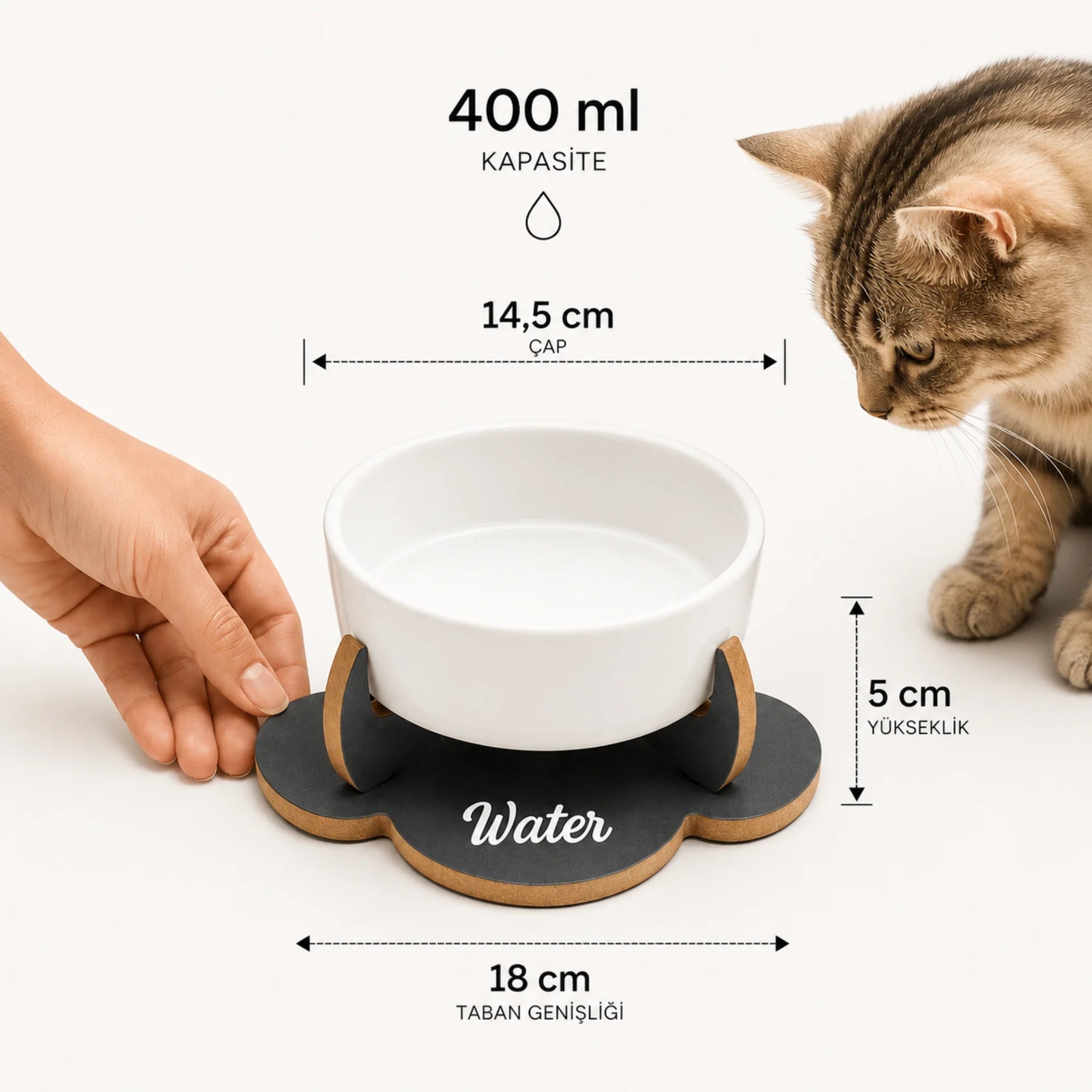 Havsız Kaydırmaz Su Kabı 400 ml