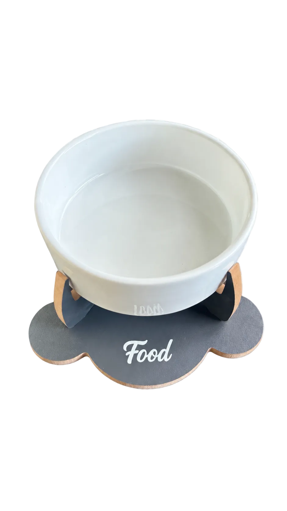 Havsız kaymaz tabanlı 400 ml mama kabı — Food baskılı seramik kase