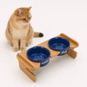Kedi yanında Havsız Meow Kobalt Mavisi ikili seramik set ürün galerisi küçük resmi 14