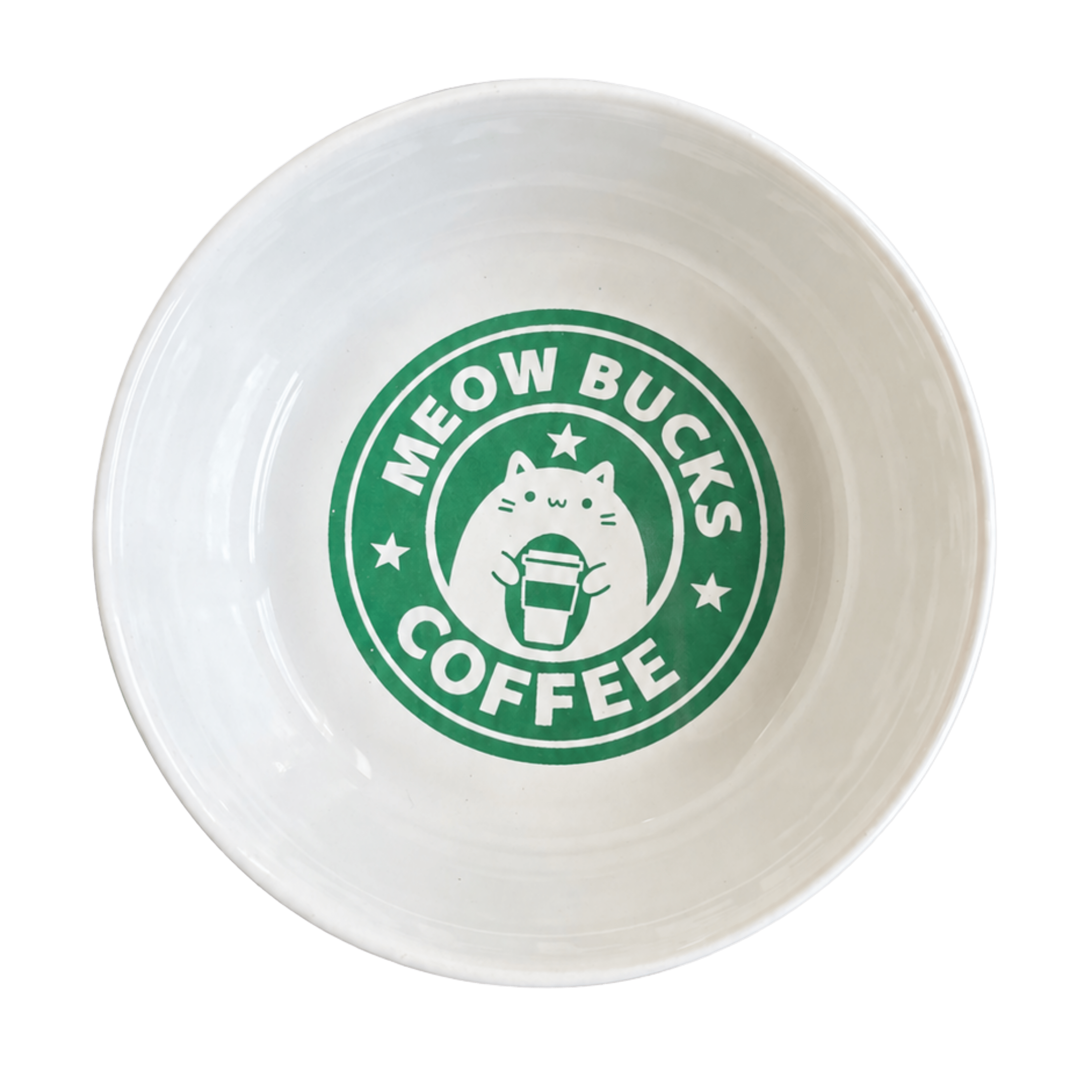 Havsız Meowbucks Tekli Mama Kabı - Seramik