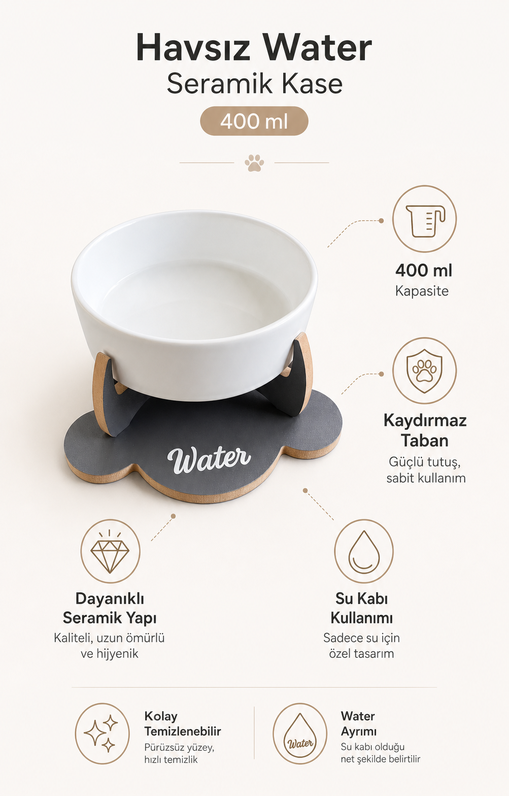 Havsız Kaydırmaz Su Kabı 400 ml kaydırmaz taban detay görseli
