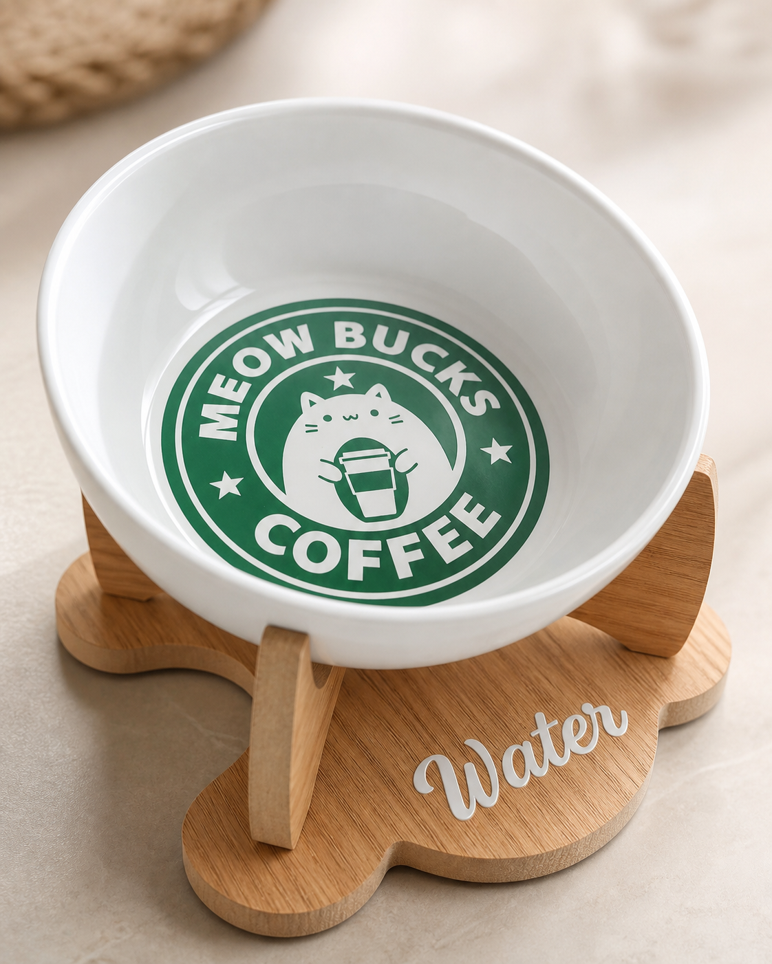 Havsız Meowbucks Kaydırmaz Su Kabı kaydırmaz taban detay görseli
