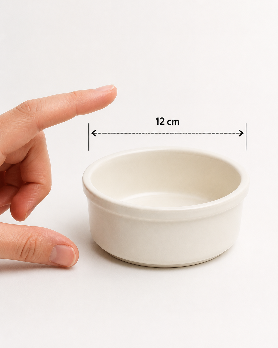 Havsız Seramik Kase 12 cm mama ve su kullanım görseli